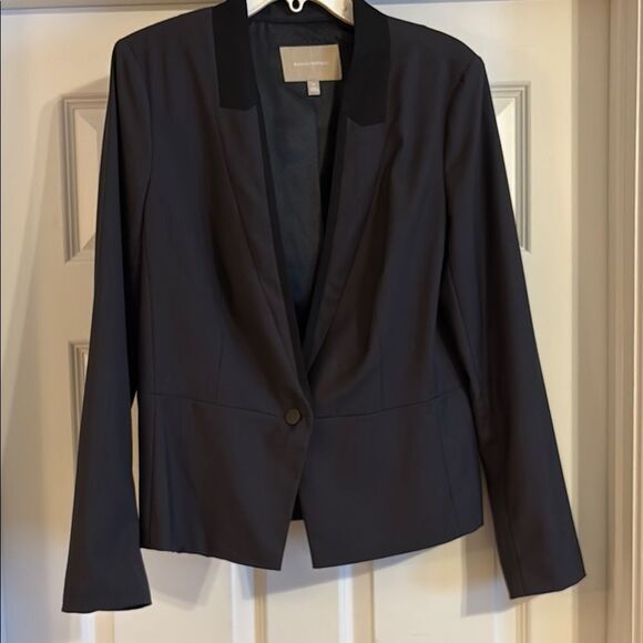 Banana Republic Black and Gray Blazer Tailored Suit Jacket - Picture 2 of 9